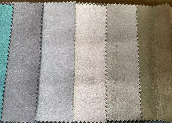 Microfiber Faux Suede Sofa Fabric 100% Polyester Untuk Pembuatan Sepatu Mikro